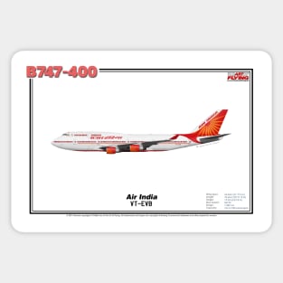 Boeing B747-400 - Air India (Art Print) Sticker